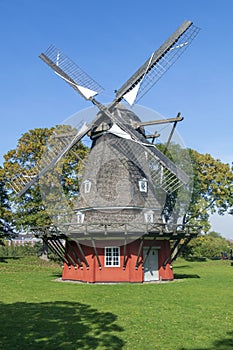 Windmill in the Kastellet fortress in Copenhagen, Denmark, one of the best preserved fortresses in Northern Europe