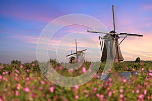 Windmill in Kinderdijk, Holland