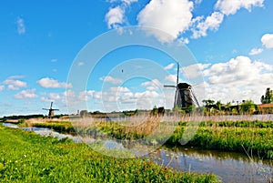 Windmill in Kinderdijk, Holland