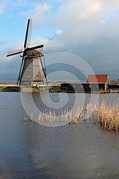 Windmill in Kinderdijk, The Netherlands