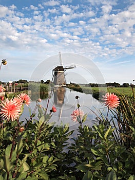 Windmill landscape in Holland