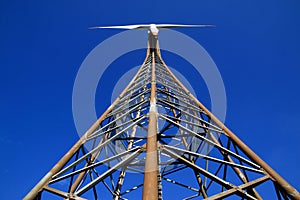 Windmill on lattice mast