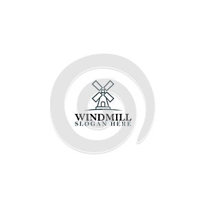 Windmill Logo Template Isolated on white background