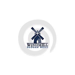 Windmill Logo Template Isolated on white background