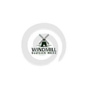 Windmill Logo Template Isolated on white background