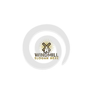 Windmill Logo Template Isolated on white background