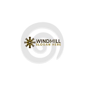 Windmill Logo Template Isolated on white background