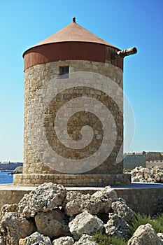 Windmill of Mandraki closeup