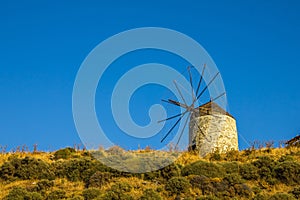 Windmill in Naxos Island, The Cyclades, Greece