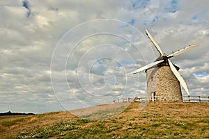 Windmill near Le Mont-Saint Michel