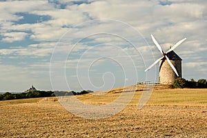 Windmill near Le Mont-Saint Michel