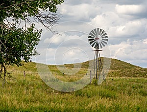 Windmill in Nebraska Sandhills