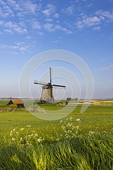 windmill in Noord Holland, Netherlands