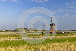 windmill in Noord Holland, Netherlands