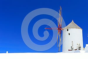 Windmill in Oia, Santorini, Greece