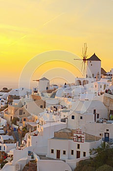 Windmill of Oia at sunset, Santorini