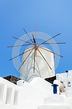 Windmill of Oia village on Santorini