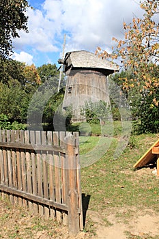 Windmill in open air folk museum in Lublin