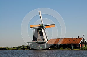 Windmill the Oude Wolf in Zaanse Schans