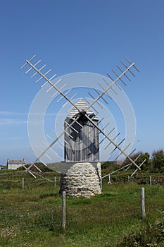 Windmill on Ouessant island, France