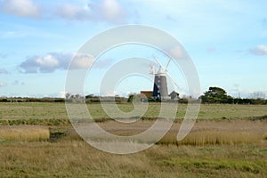 Windmill over the reed beds.