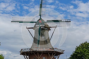 papenburg at the ems river in germany
