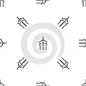 Windmill pattern seamless black