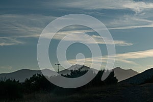 Windmill in PeÃ±a Tremaya. Palencia Mountain. Spain