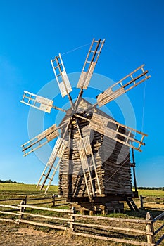 Windmill  in Pirogovo museum, Kiev, Ukraine