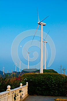 Modern Windmill Turbine, Wind Power, Green Energy