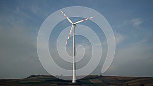 Windmill power turbines generating clean renewable energy Wind power technology