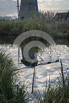 Windmill Reflection on water