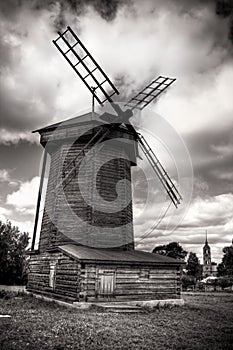 Windmill in Russian countryside