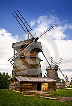 Windmill in Russian countryside