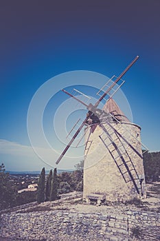 Windmill in Saint Saturnin les Apt, Provence, France