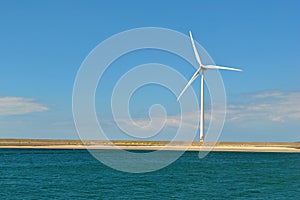 Windmill at sea - wind turbine