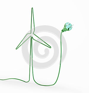 Windmill shaped electric cord