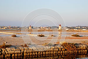 Windmill in a Sicilian saline