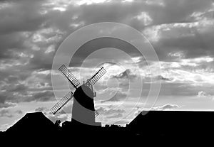 Windmill Sihlouette photo