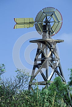 1904 windmill on site of Judge Roy Bean in Langtry, TX photo