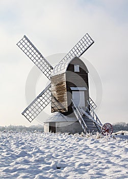 Windmill in the snow