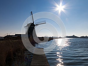 Windmill in South Holland, Netherlands