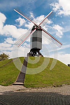 Windmill at suburbs of Bruges