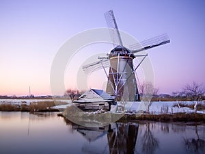 Windmill sunrise in Holland