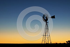 Windmill at sunset