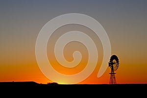 Windmill Sunset in Central South Australia