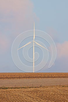 Windmill Sunset in a Cornfield