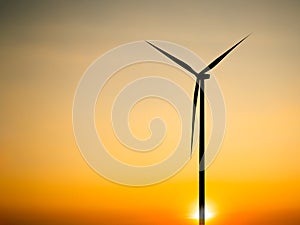 Windmill Sunset,Energy Turbine Wind Farm Generation Factory Farm Plant Wind Turbine Power Sustainable Factory,Electric Industrial