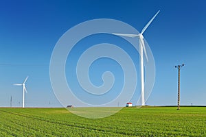 Molino turbina. viento energía fuerza 