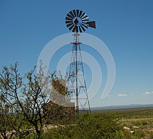 A windmill used to generate power in new mexico